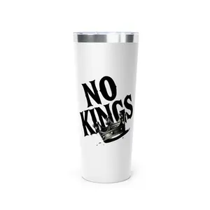 No Kings Copper Tumbler | 22oz Insulated Travel Mug for Coffee & Tea, Gift for Him, Unique Kings Crown Design, Personalized