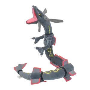 Shiny Rayquaza Plush Toys Stuffed Animal Game for Collectible Gift,Soft Plushies,Cute Cartoon Character Black 12 Inch