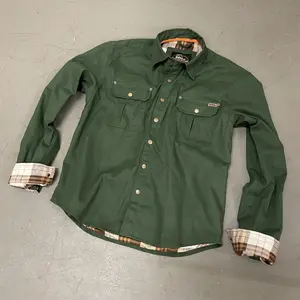 The Homesteader Shirt Jacket (PINE FOREST - Green) by Denali | Rugged Outdoor Flannel Lined Gear, Men or Women, Tear Resistant, Rugged Build, 1 Inner Pocket, 2 Outer Snap Pockets, Light Winter, Warm Fall, Apparel & Gear | Cotton Blend