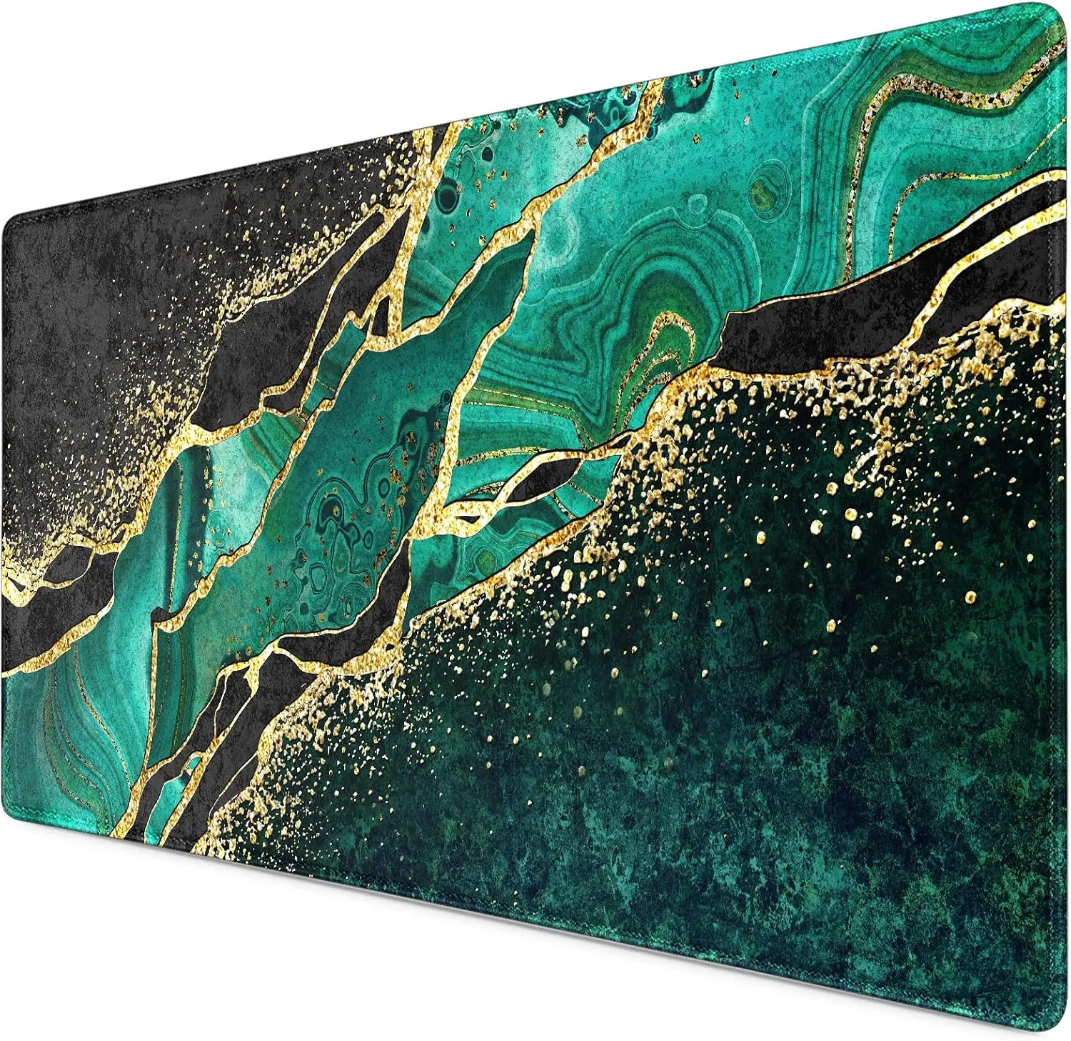 Dark Green Gold Marble