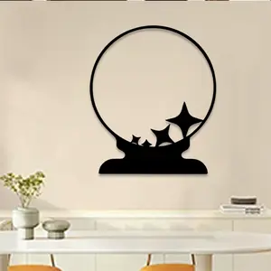 1pc Celestial Globe Metal Wall Art, Celestial Globe Statue Mural, Perfect for Observatory, Cosmic Space, Starry Decor, Ideal Gift for Astronomers