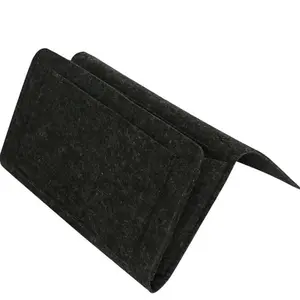 1pc Felt Bedside Storage Bag Pouch Bed Desk Bag Sofa TV Remote Control Hanging Caddy Couch Storage Organizer Bed Holder Pockets Multifunctional Storage Bag