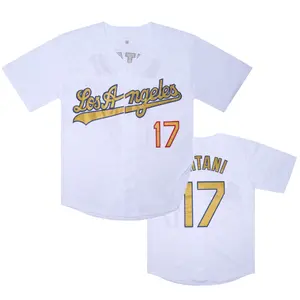 Men's baseball jersey #17 Letter & Figure Patched Button Front Baseball Jersey; Casual Loose Short Sleeve V Neck Baseball Top for Fall & Winter