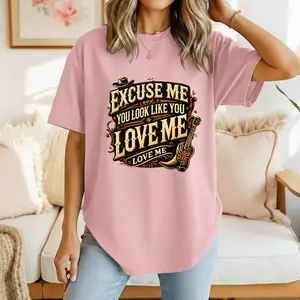 Excuse Me You Look Like You Love Me Meme Cute Excuse Me T-Shirt Graphic Tees Women Summer Outfit Casual Top