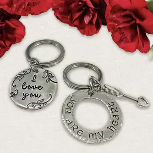 My Love Key Ring, sweetheart, Valentine, romantic, charm, stamped, masculine, feminine