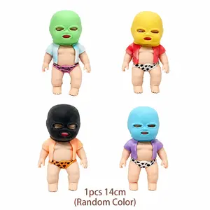 Funny Stress Balls Squeeze Doll Toys Little Cute Baby Doll Squeeze Soft Toys for Adults for Stress Relief, Funny Present Idea for Home or Office