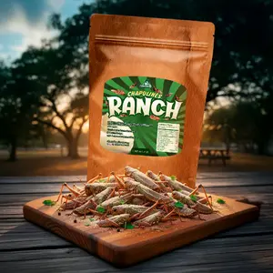 El Mexicanito:Chapulines Ranch Flavor 4oz Originally From Oaxaca Mexico