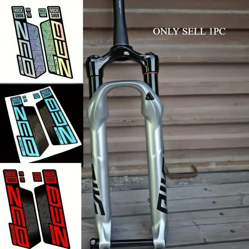 1SET Cycling Modification Logo Sticker Decals, Graphic Decal Stick on mountain bike forks or cycling modification backpacks, this multi-color ROCK SHOX ZEB decor has a professional modification vibe, mountain bike enthusiasts Decals Stickers