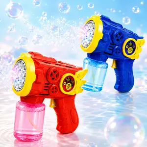 Kids Electric Bubble Blaster, Portable Bubble Maker Toy with Fun LED Light Style, Summer Outdoor Party Backyard Beach Toy for Boys Girls