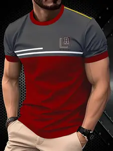 Men'S Quick-Dry T-Shirt | Lightweight, Breathable, Moisture-Wicking, Crew Neck, Random Print, Ideal for Summer and Sports/Commuting, Casual Workout Tops, Workout Activewear T Shirt