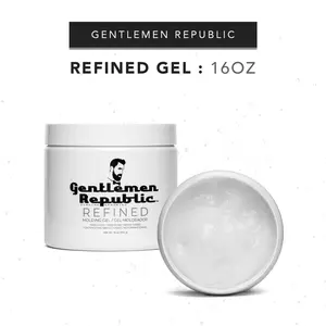 Gentlemen Republic 16oz Refined Hair Gel - Professional Formula for 24 Hour Shine and Hold, Humidity Resistant, 100% Alcohol-Free and Never Flakes, Made in the USA Haircare