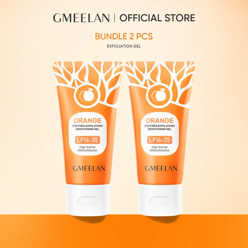 GMEELAN Orange Enzymes Exfoliating Gel 50G+50G - Enzyme-Infused for Radiant Skin Repair & Smoother Complexion