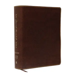 KJV, Journal the Word Bible, Large Print, Bonded Leather, Brown, Red Letter: Reflect, Journal, or Create Art Next to Your Favorite Verses by Thomas Nelson [Leatherbound Book]