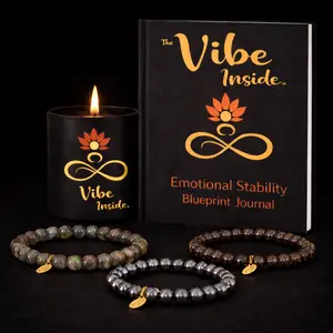 Emotional Mastery Bundle - 1 Journal, 1 Candle, 3 Bracelets