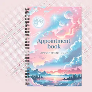 1-piece pack, aesthetic appointment book, spiral notebook, Spiral bound notepad, travel journal, customer appointment management schedule office planner, personal notepad, suitable for various occasions, schedule pla