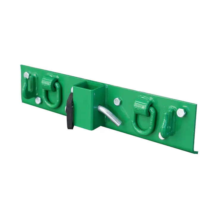 LANDY 1 Steel Tractor Grab Hooks, Powder-Coated Bolt-On Towing Hardware, 4.96in W × 21.93in L, Complementary to Tractors, Heavy Duty Bucket Compatible, Fits John Deere 2in Receiver Compact Models, Tow or Carry Heavy Loads, Includes Mounting Hardware
