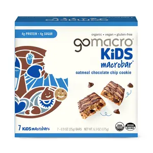 Kids MacroBar Organic Vegan Snack Bars Oatmeal Chocolate Chip Cookie (0.90 Ounce Bars, 7 Count)