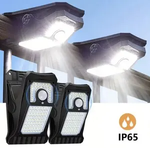 USB & Solar Charging Clip Lights, Auto ON/OFF With Motion Sensor, 4 Lighting Colors, Remote Control, Long Working Time, Waterproof, Perfect for Outdoor, Yard, Camping, Fence, Eaves Lamps Emergency