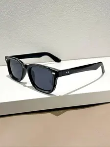 Women's Vintage Oversized Square Frame Sunglasses, Trendy Casual UV400 Sunglasses for Everyday Use, Fashion Accessories for Outdoor Activities, Summer Trendy Sunglasses, Trendy Shades