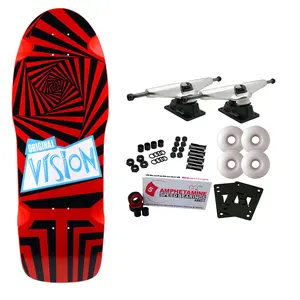Vision Skateboard Complete Original Red/Black 10" x 30" Old School