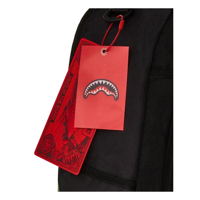 Sprayground Stacked Money Boys DLXR Backpack Unisex L Black Laptop Sleeve GBS76 (Black,Large)