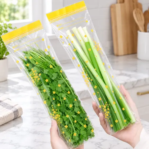Heavy-Duty Double-Seal Food Storage Bags, Reusable Self-Sealing Airtight Food-Grade Pouches, Home Organizer Bags for Refrigerator Storage & Portioning - MM1