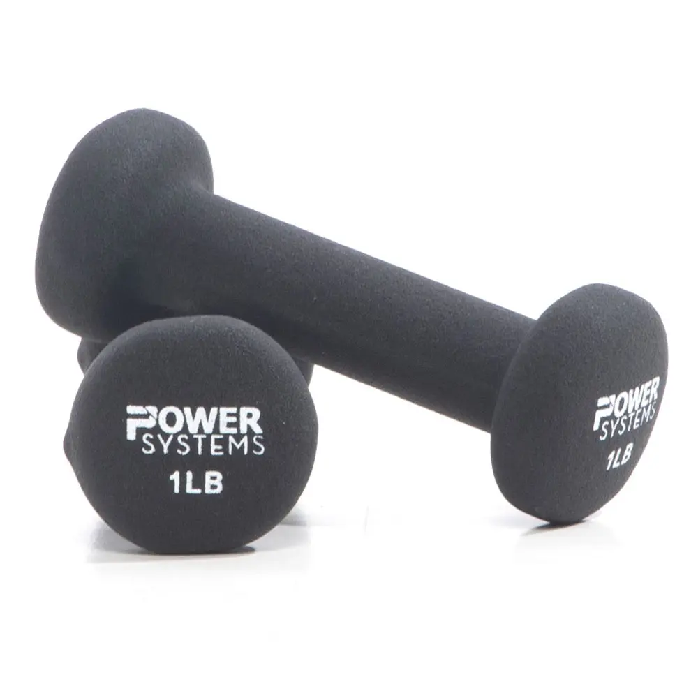 Power Systems Premium Neoprene Dumbbells Set, Pair of Hand Weights with Non-Slip Grip