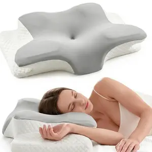 Gosleep Ergonomic Cervical Memory Foam Pillow, Adjustable Orthopedic Contour Pillow for Neck & Shoulder Pain Relief, Support for All Sleeping Positions
