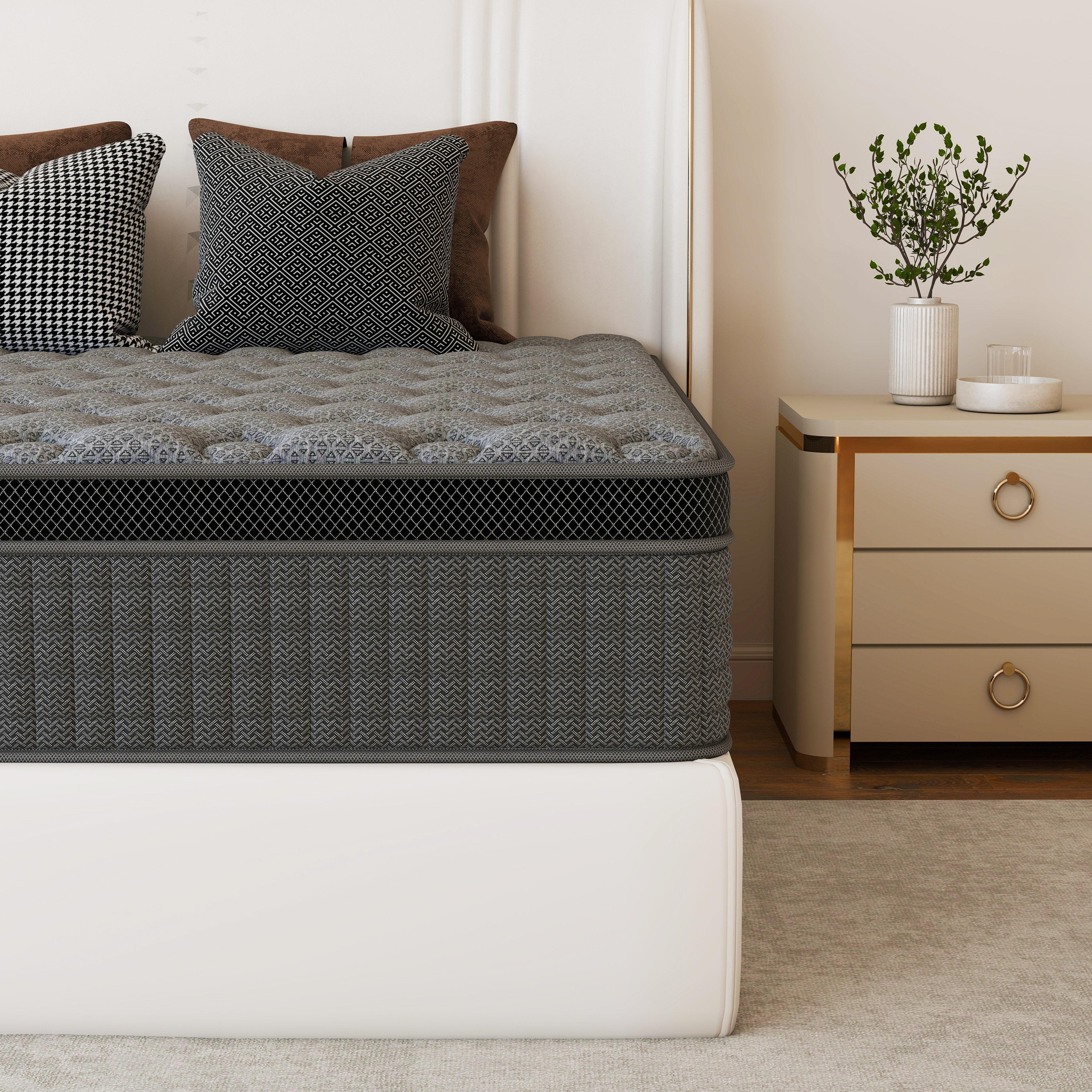 12/14 Inch Twin Full Queen King Mattress Individual Pocketed Coil & Memory Foam Hybrid Medium Firm Lumbar Support Orthopedic Design For Home Bedroom Hotel Boxed Mattress Holiday Gift Modern Furniture Ergonomic Sleep Solution