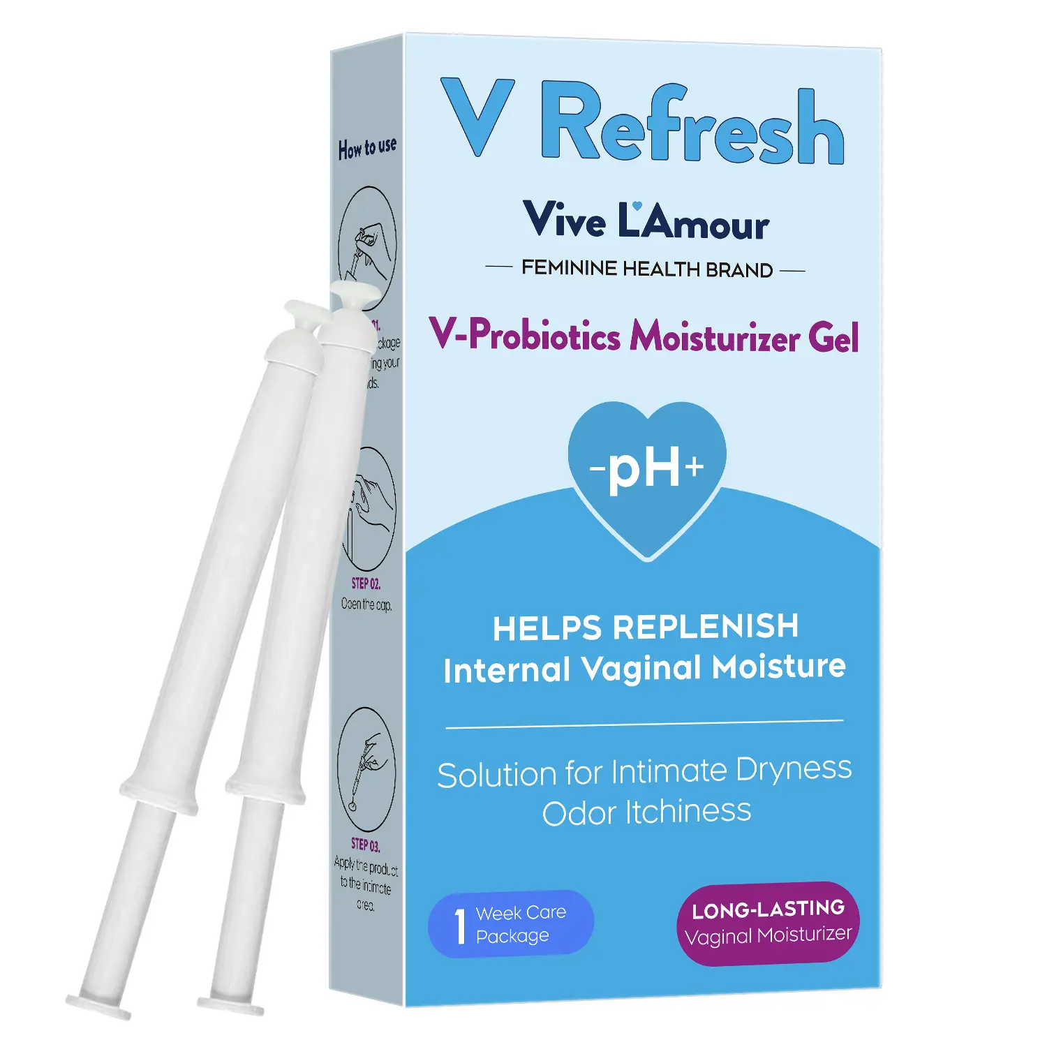 Feminine Intimate Moisturizing Gel | pH-Balanced & Hormone-Free | Helps with Dryness, Freshness & Intimate Comfort | Vitamin E & Lactobacillus Ferment Lysate | 5 Pre-Filled Applicators