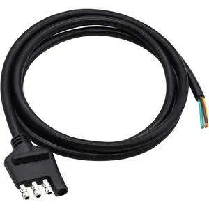 4-Way Trailer Wiring Harness - 1m  4-Pin Flat Trailer Wire Extension Connector, Pure Copper