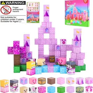 Magnetic Block Puzzle Set, Buildable Magnetic Toy for Kids, Mini Magnetic Building Blocks, Educational Playset