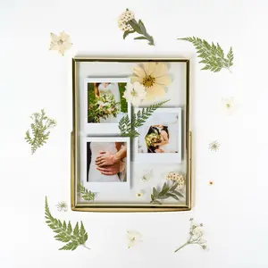 Custom Pressed Flower Polaroid Frame - Personalized Photo Frame
