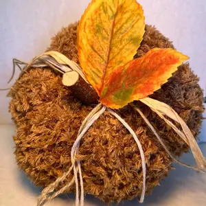 Color Rust Tweed and Cocoa (Taupe) Plush Yarn Handmade Crochet Pumpkins Fall Decor Home Decor Decorative Pumpkins Decoration Table Centerpiece