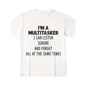 European and American Fashion Men's Novelty Letter T-Shirt