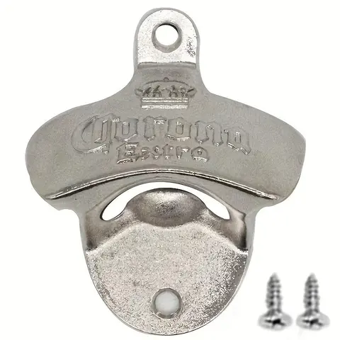 Vintage Wall Mounted Side Bottle Opener, 1 Count Metal Bottle Opener with Screw, Bottle Opener for Home Kitchen Restaurant