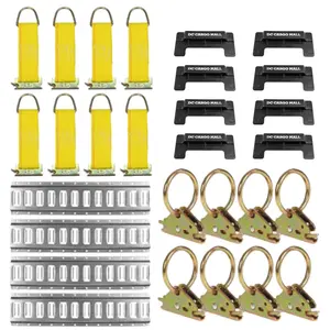 4' Galvanized E track Kit - 4 Rails + Accessories - 28 Pcs