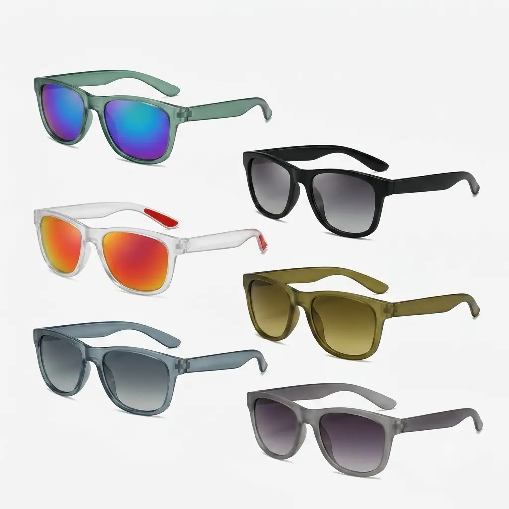 6 sets of polarized fashion sunglasses, men's and women's outdoor sports sunglasses, cycling, running, baseball, fishing, hiking sports glasses