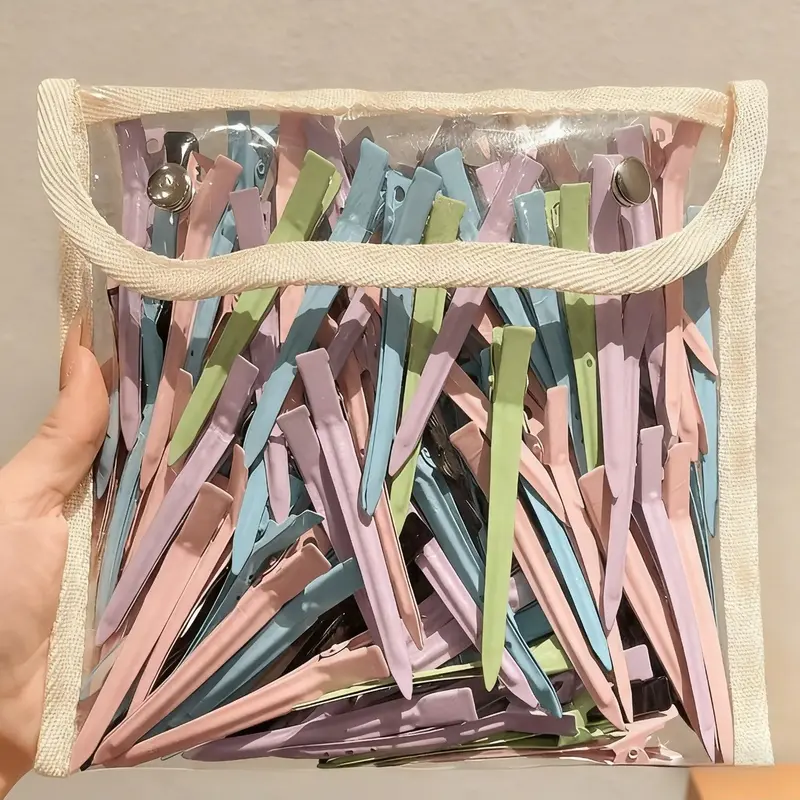 20pcs/50pcs/100pcs Seamless Duckbill Hair Clip Set, Puffy Root Lifting Styling Clips, Random Colors, Essential Daily Hairstyle Accessories, Hair Accessories For Braids, Hair Volume Clip, Hair Style Accessory