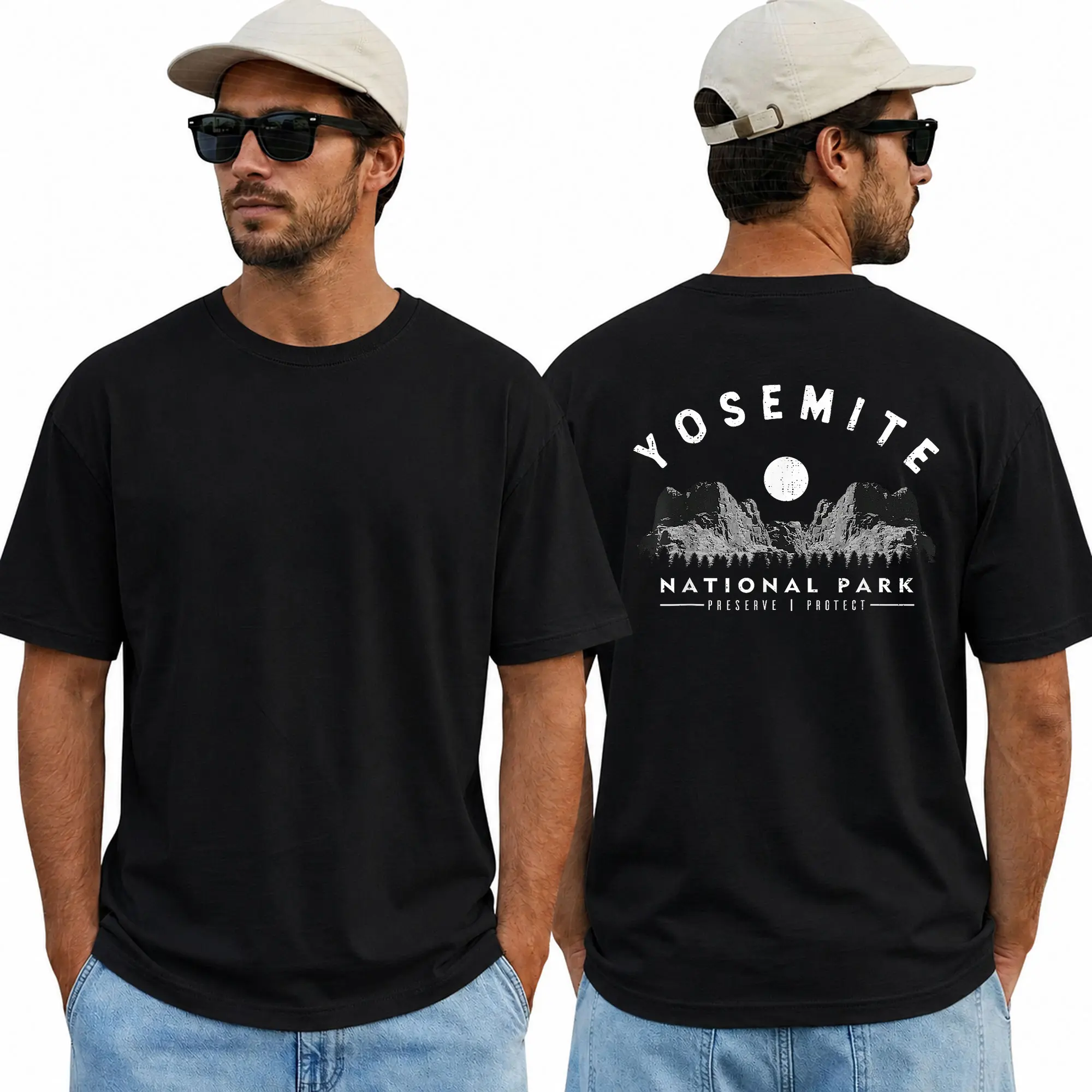 Yosemite National Park Shirt, Vintage Hiking Outdoor Adventure Graphic Tee, Nature Lover Camping Shirt, California Travel Gift for Hikers & Campers