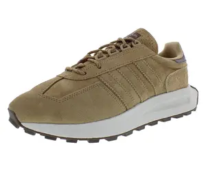 Adidas Retropy E5 Mens Shoes Brown Suede Sneakers with Lace-Up Closure Comfortable White Sole for All Seasons Casual Wear