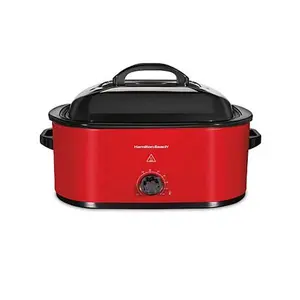 Hamilton Beach Electric Roaster Oven Red 22 Quarts