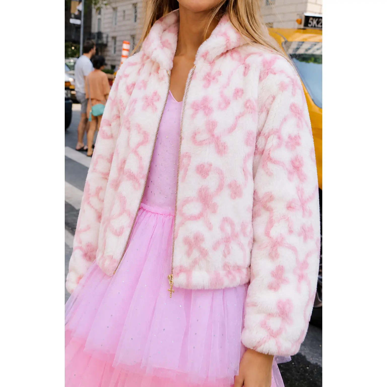 Pretty Bows Fuzzy Jacket