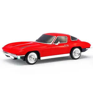WSTER WS 1969 Chevrolet Corvette Sting Ray Bluetooth Speaker with LED Light AUX USB FM Radio Rechargeable Battery Perfect Valentine's Day Gift for Him Her Boyfriend Girlfriend Husband Wife Music Lovers Car Enthusiasts