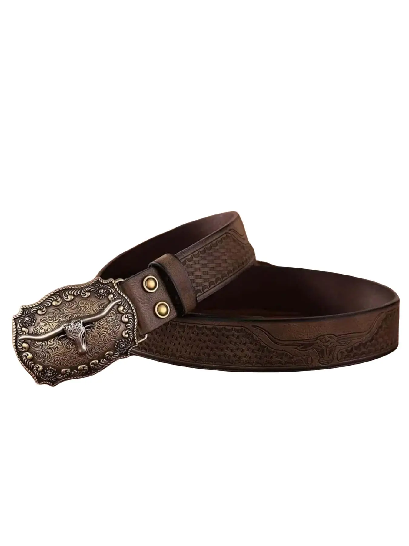 Unisex Boho PU Leather Western Cowboy Cowgirl Belt, Multifunctional Western Style Jeans Print, Perfect Gift for Men, Casual All-Season Wear, Pu Leather Belts, Men Accessories