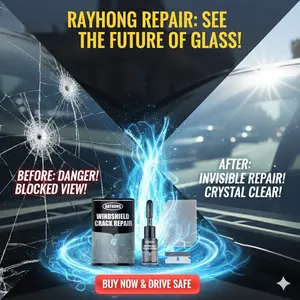 Windshield Crack Repair Fluid Car Window,CarWindshield Repair Kit Windshield Crack Repair KitAutomotive Windscreen Too,Cracks Gone GlassRepair Fluid for Fixing Chips and Star ShapedCrack