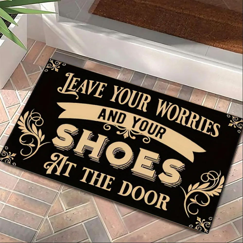 Entryway Door Mat, Non-Slip Indoor Rug, Durable Floor Carpet, Easy Clean Welcome Mats for Home Entrance, Perfect for Living Room & Hallways, Home Decorative Rug, Inside Entrance Doormat, Polyester Fiber Rug