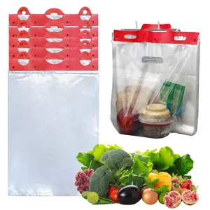 TP Plastic HDPE Header Bags 12" x 18" – 900 Count (5 Blocks), Clear Hanging Plastic Bags for Grocery, Produce, Meat, Deli, Food Storage, Perforated Easy Dispense, Durable Commercial Grade