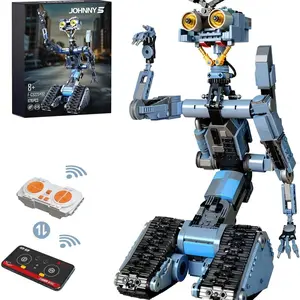1179Pcs Johnny 5 RC Robot Building Blocks Rechargeable STEM Model Toy Gift for Adults & Kids