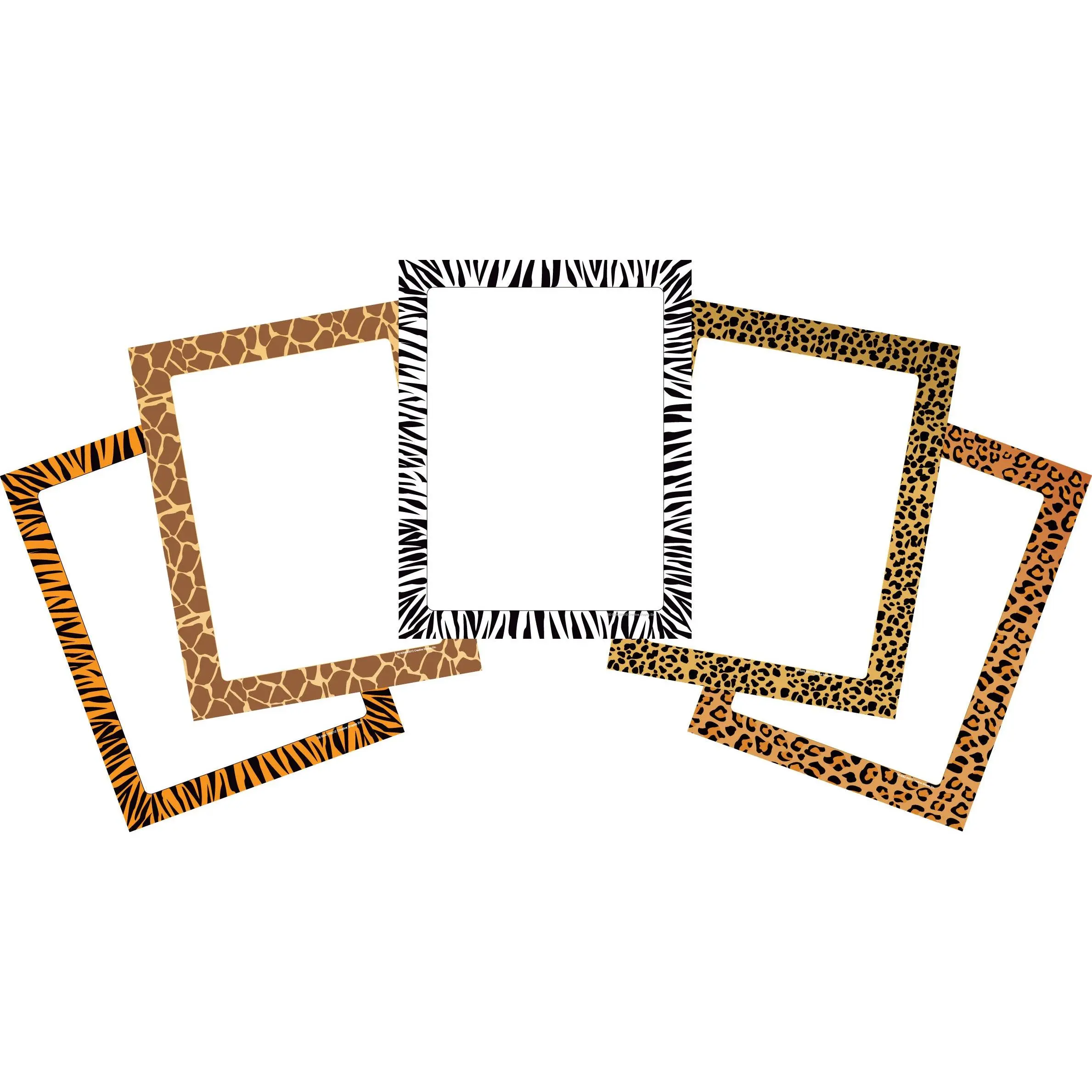SHAPES ETC. Designer Safari Paper Set - 11 Inches, 50 Sheets, Featuring Cheetah, Leopard, Giraffe Designs - Office Stationery for Computers & Office Equipment Use